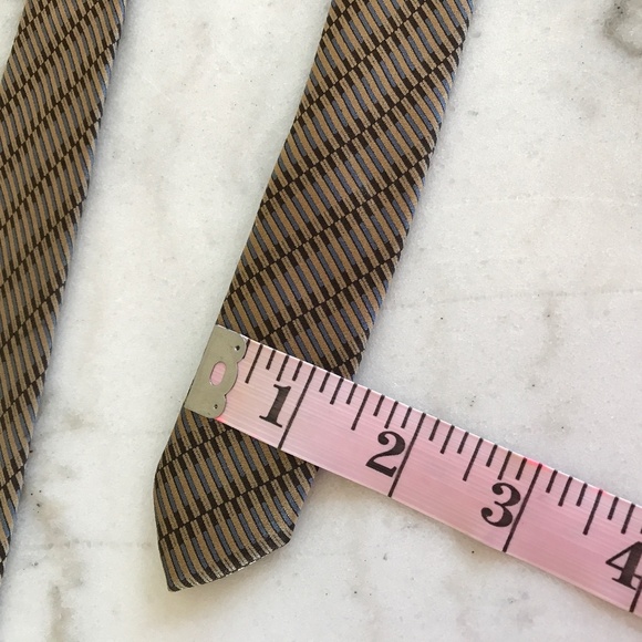 STEFANO RICCI GEOMETRIC STRIPE SILK TIE - Picture 11 of 11